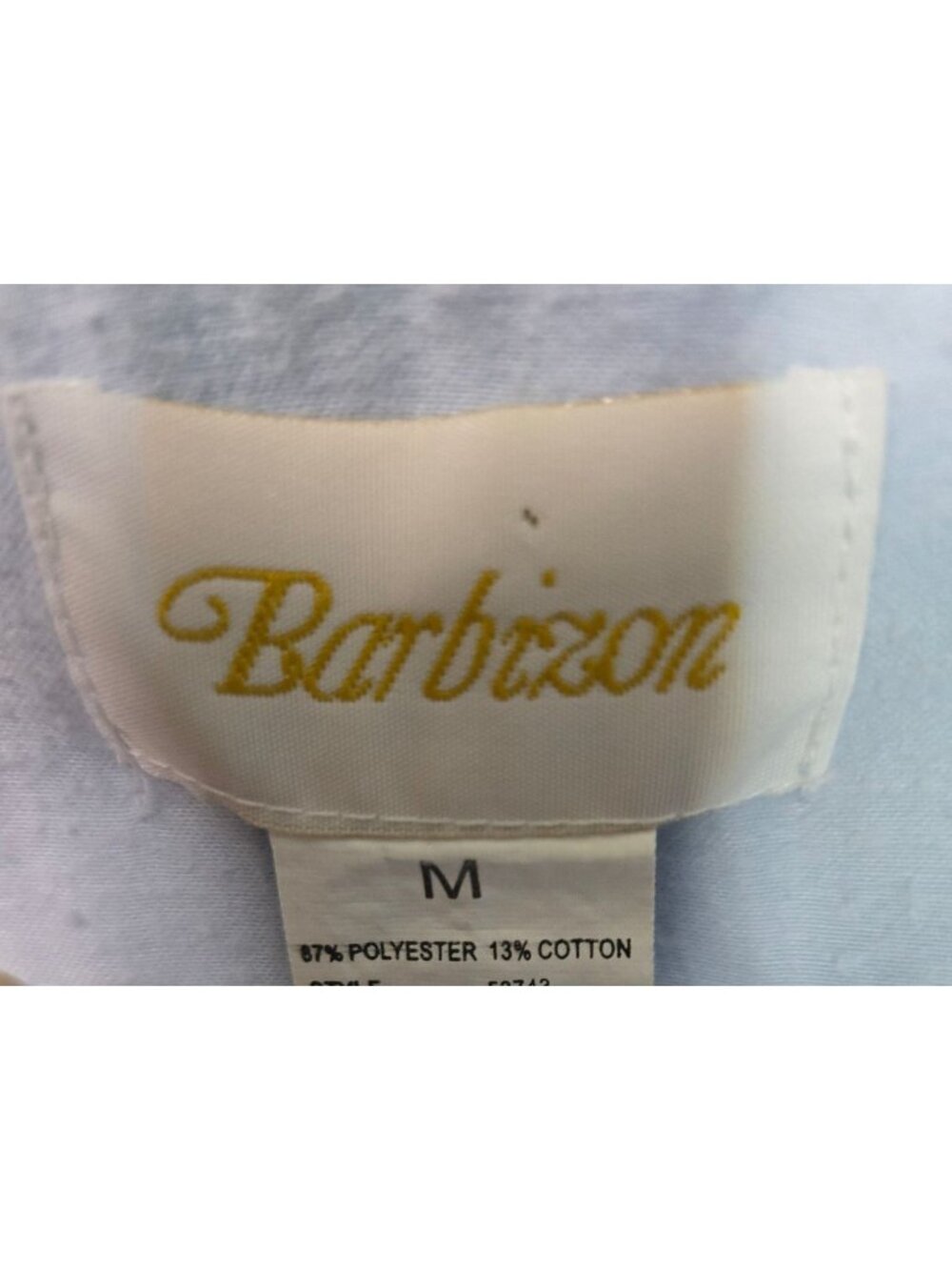 Women's Vintage Retro Barbizon Blue Pajama Set With Embroidered Collar Smocking - Picture 7 of 16